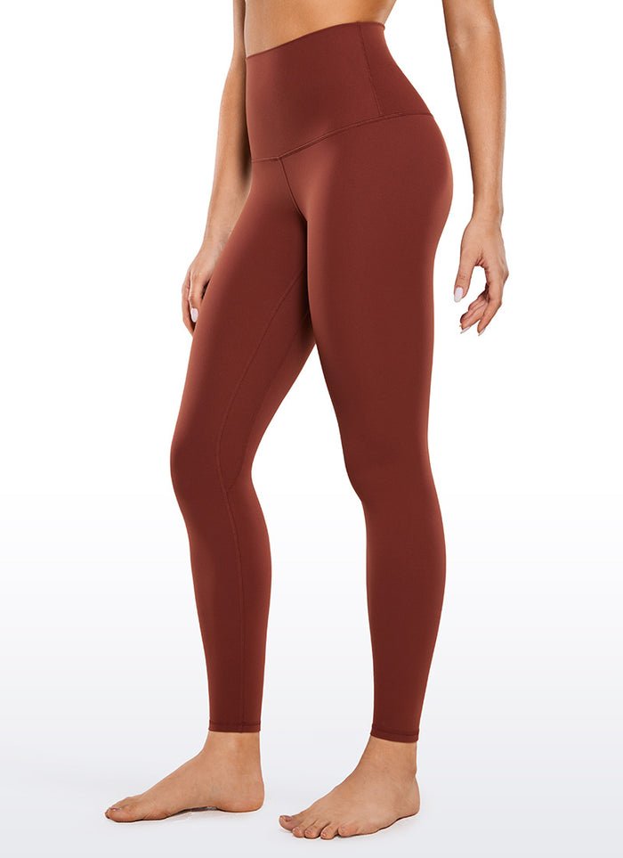 CRZ YOGA Women's Yoga Super High Waist Butterluxe Yoga Leggings 28'' Jujube Brown