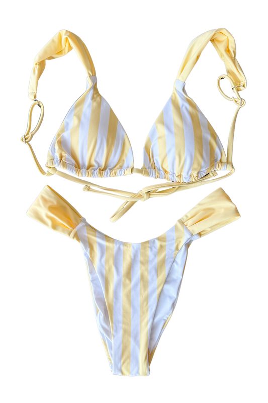 Cabana Yellow Stripe Bikini Bottoms, dallas boutique, swim, swimsuit, swimwear, adeline boutique, boutique