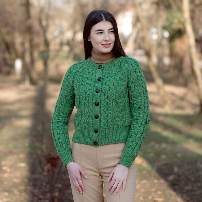 Cable Knit Button Cardigan