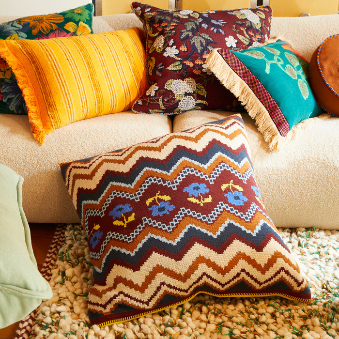 Calina Knit Cushion - Ink Feather Insert