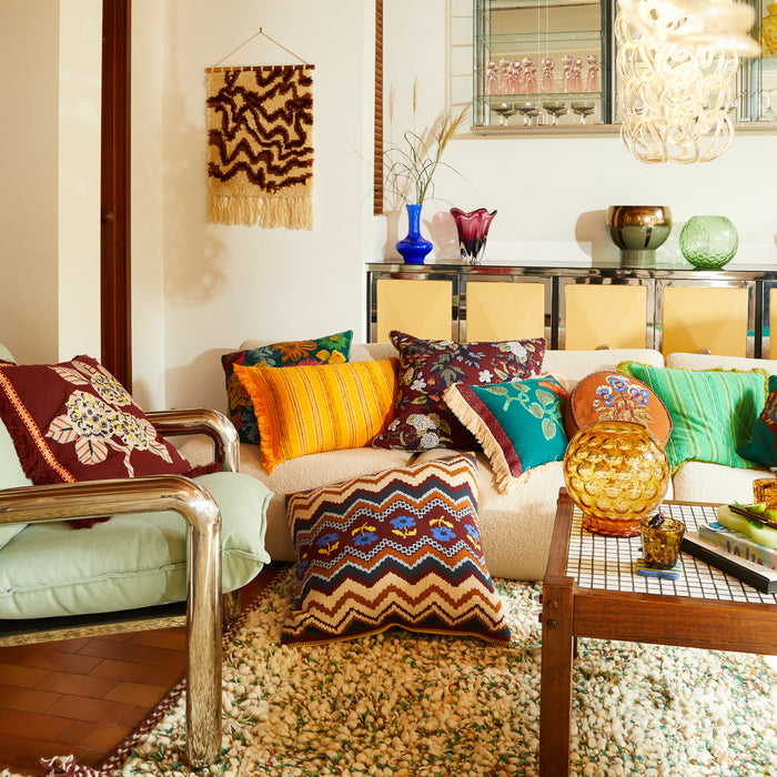 Calina Knit Cushion - Ink Feather Insert