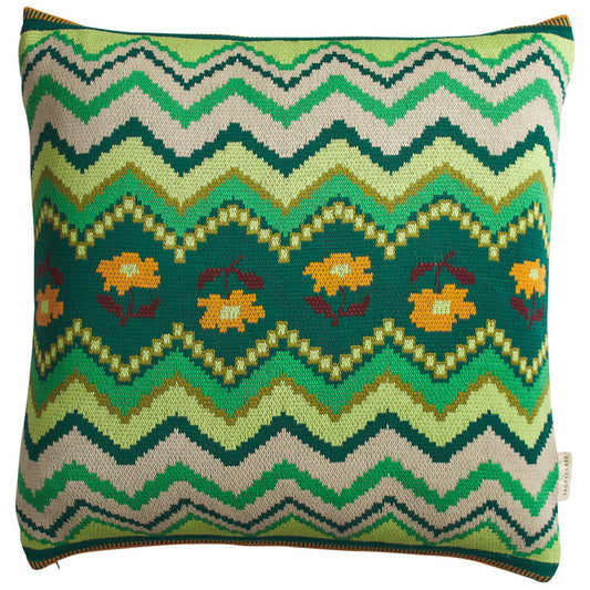Calina Knit Cushion - Verdant Feather Insert