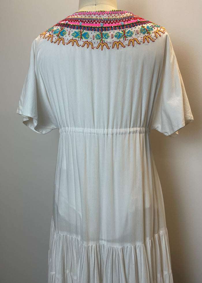 Camilla Short Sleeve Embroidered Midi Dress image 2