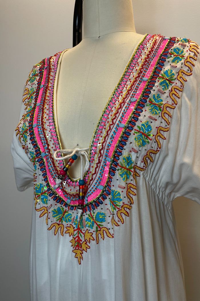 Camilla Short Sleeve Embroidered Midi Dress image 3