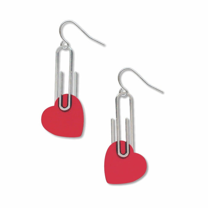 Capture Love Paperclip Heart Earrings - The New York Public Library Shop
