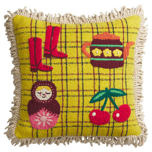 Carmin Embroidered Cushion Feather Insert