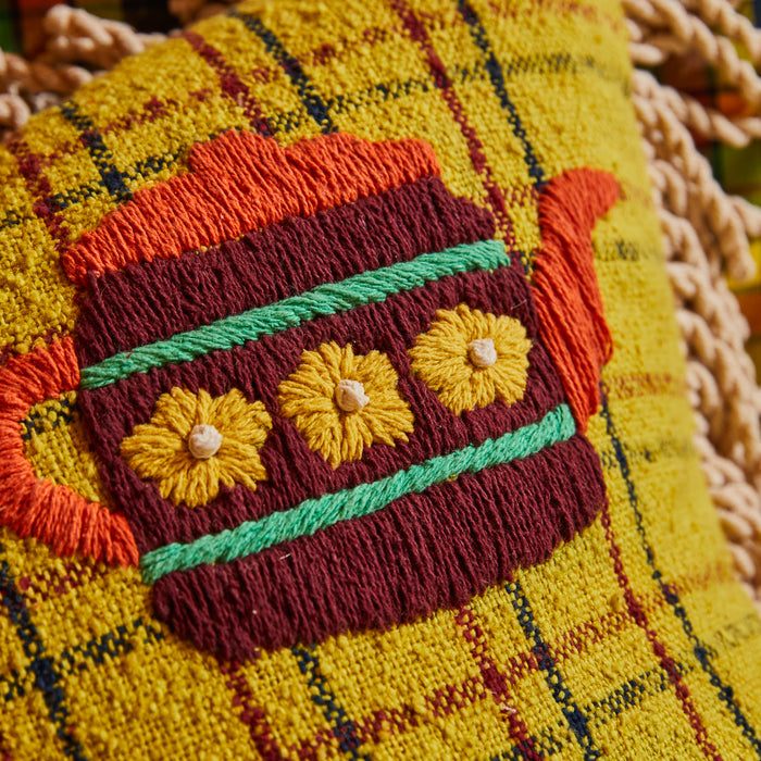 Carmin Embroidered Cushion Feather Insert