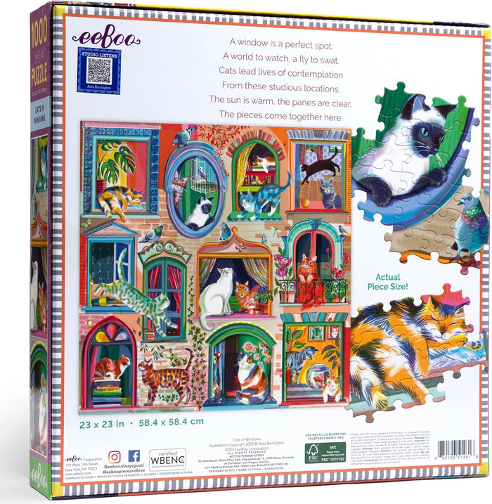 Cats in Windows Puzzle - The New York Public Library Shop