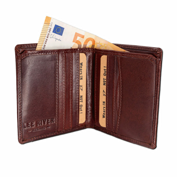 Celtic Cross Leather Wallet - Brown