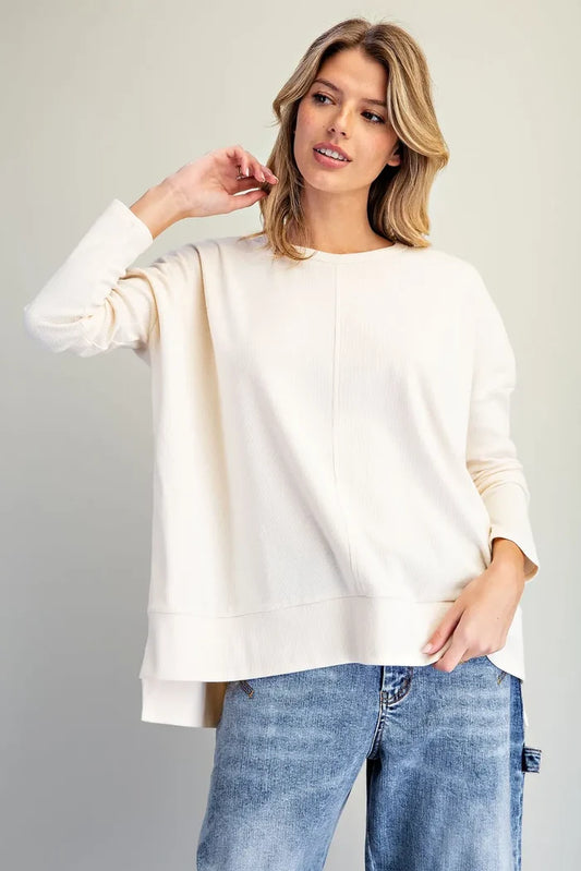 Center Seam Drop Shoulder Top