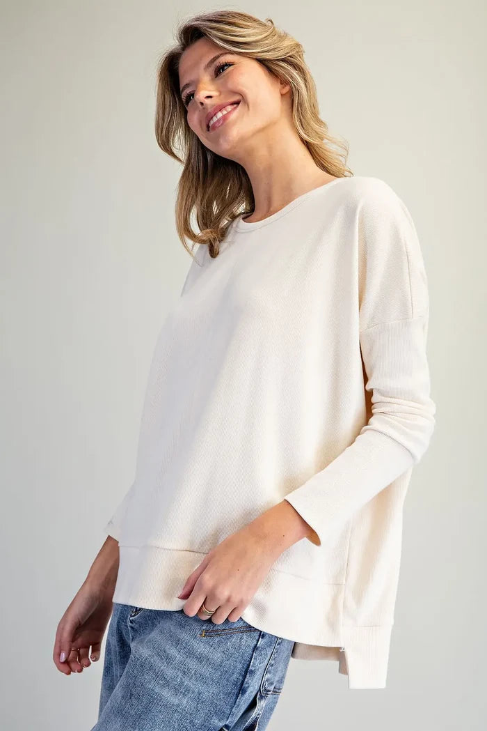 Center Seam Drop Shoulder Top
