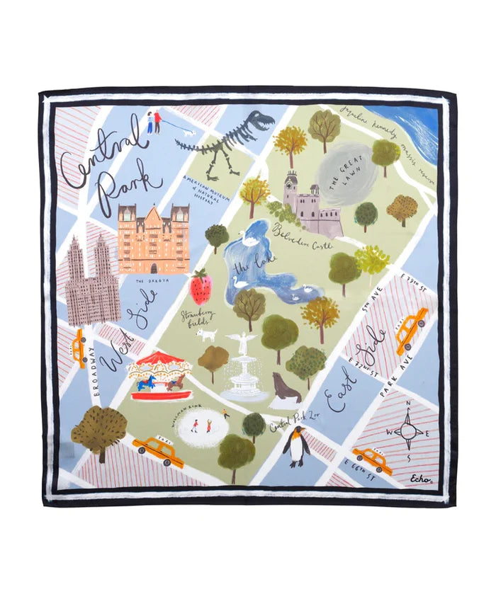 Central Park Silk Bandana - The New York Public Library Shop