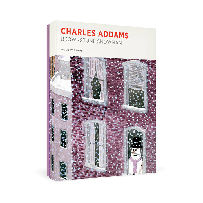 Charles Addams: Brownstone Snowman Holiday Boxed Cards - The New York Public Library Shop