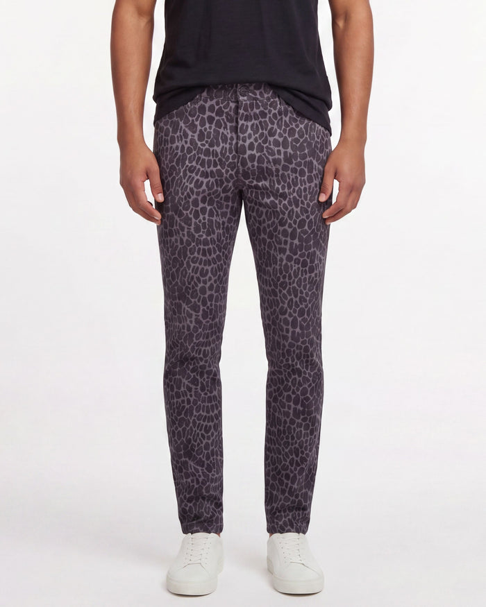 CHARLES LEOPARD PANTS - BLACK