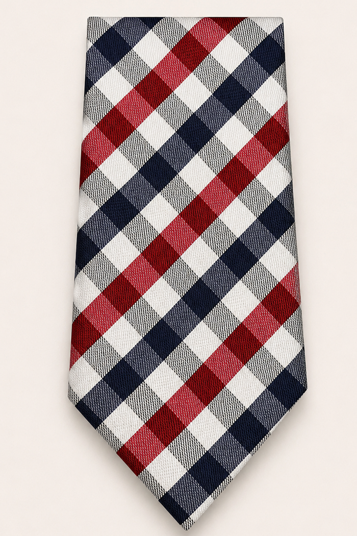 Checked Silk Tie