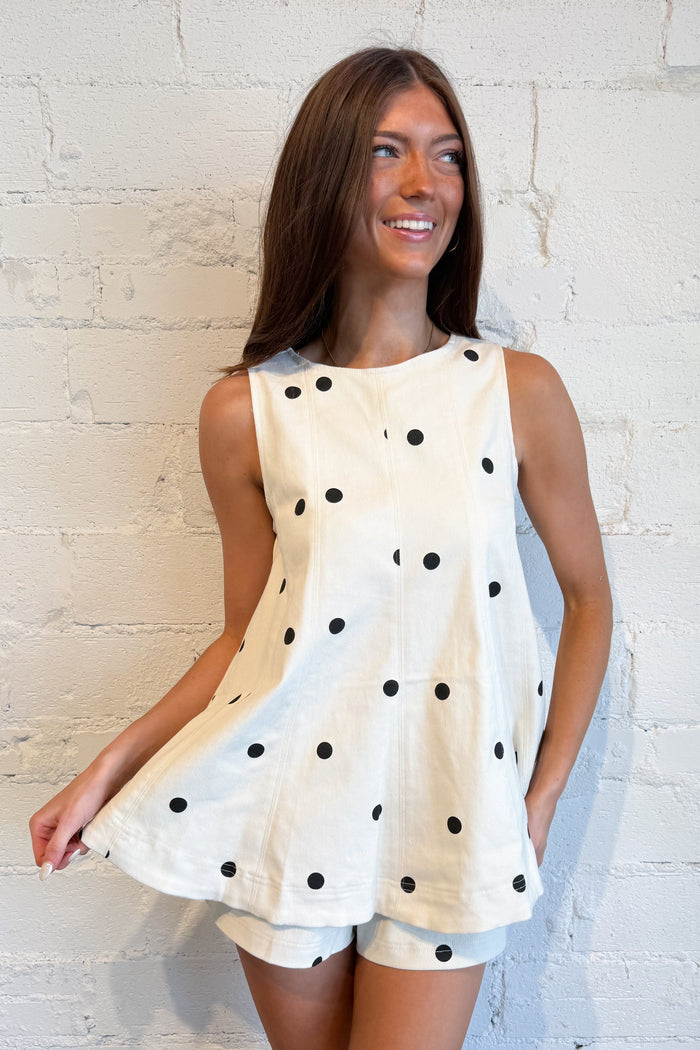 Chic Dottie Shorts White, adeline dallas, dallas boutique, boutique