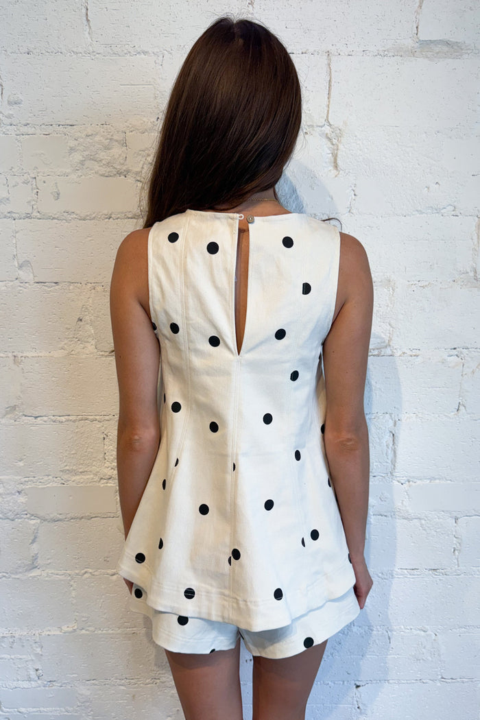 Chic Dottie Shorts White Back, adeline dallas, dallas boutique, boutique