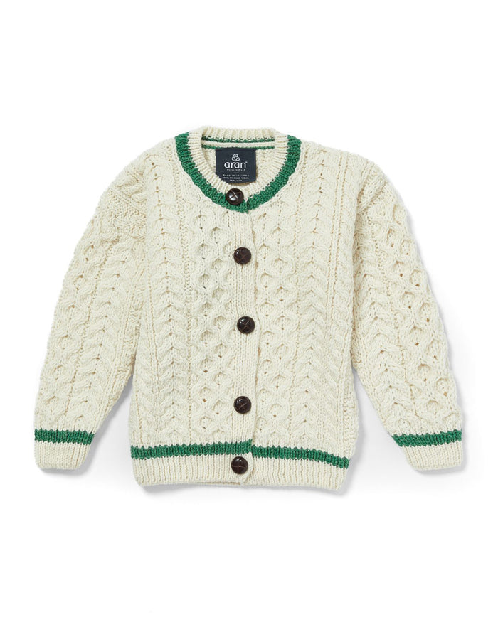 Child's Stripe Cardigan - Green Stripe