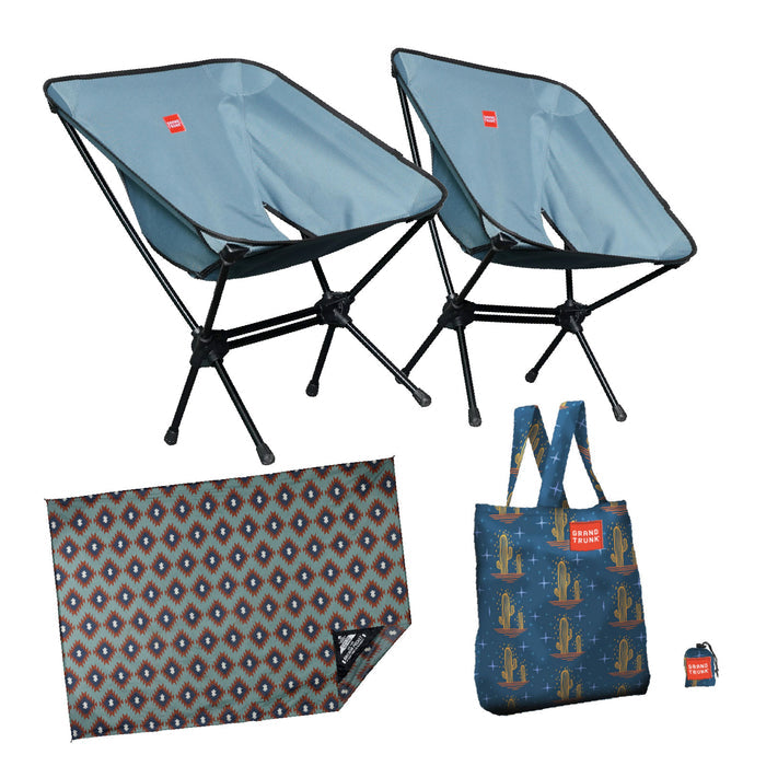 Chill Anywhere Bundle: Caddis HD Chair (x2), Adventure Sheet, Eco-tote Bag