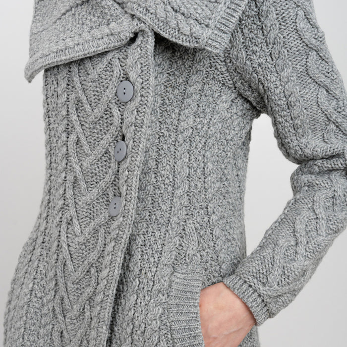 Classic Cable Coat - Gray
