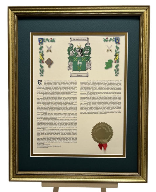 Coat of Arms & Family History Print — Portrait