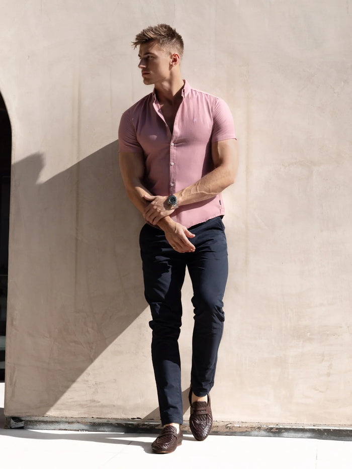 Conrad Short Sleeve Shirt - Dusty Pink