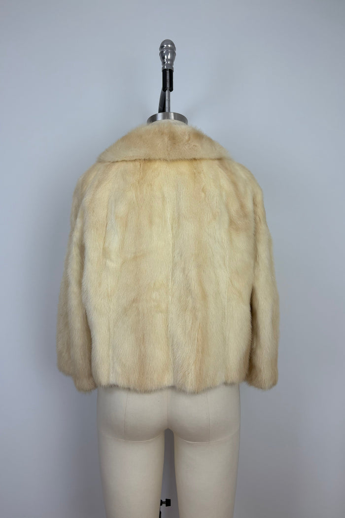 Cornelius Original Cream Mink Fur Jacket