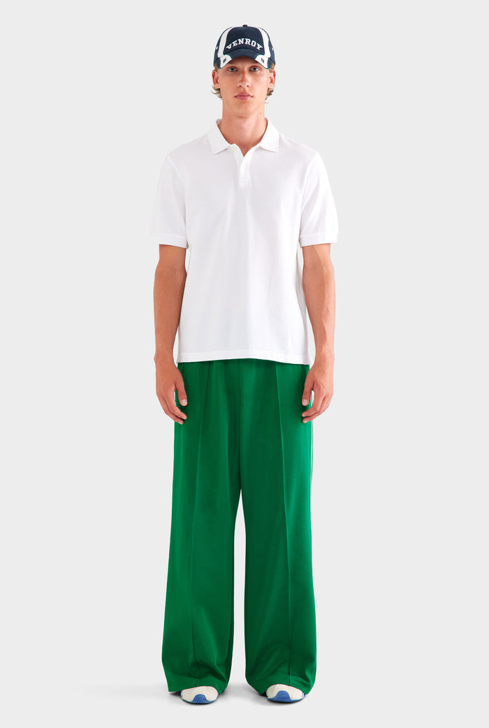 Cotton Pique Polo - White
