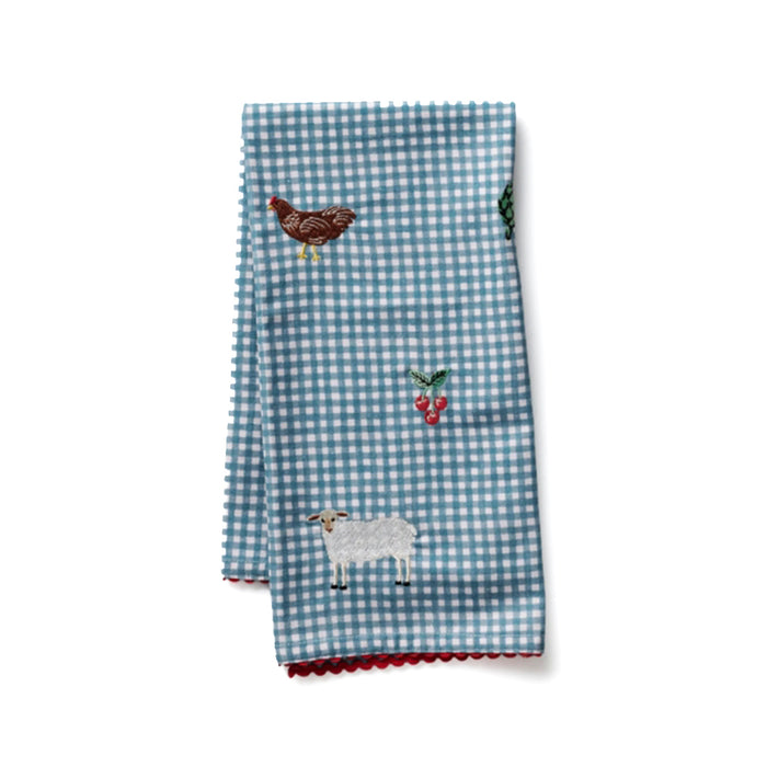 Country Farm Gingham Tea Towel