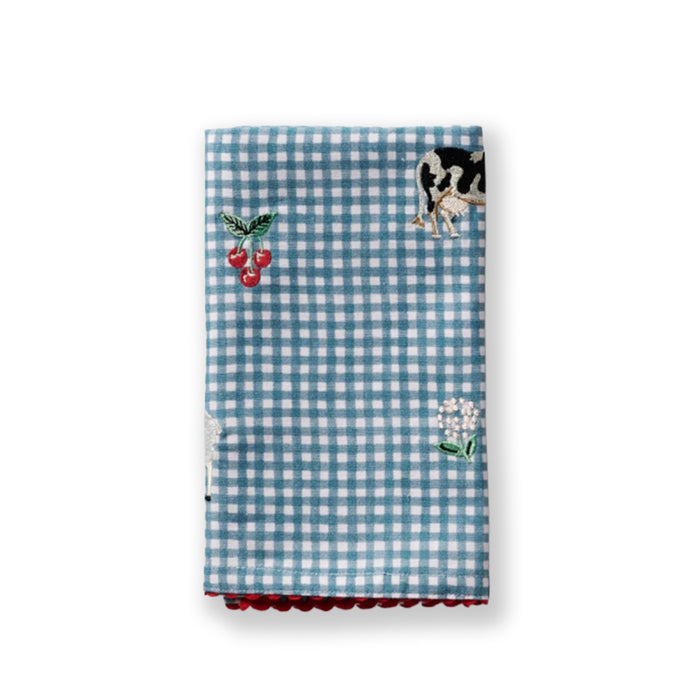 Country Farm Gingham Tea Towel