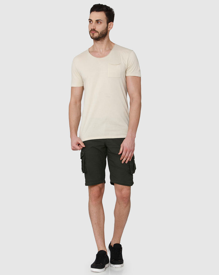 Cream Crew Neck T-Shirt