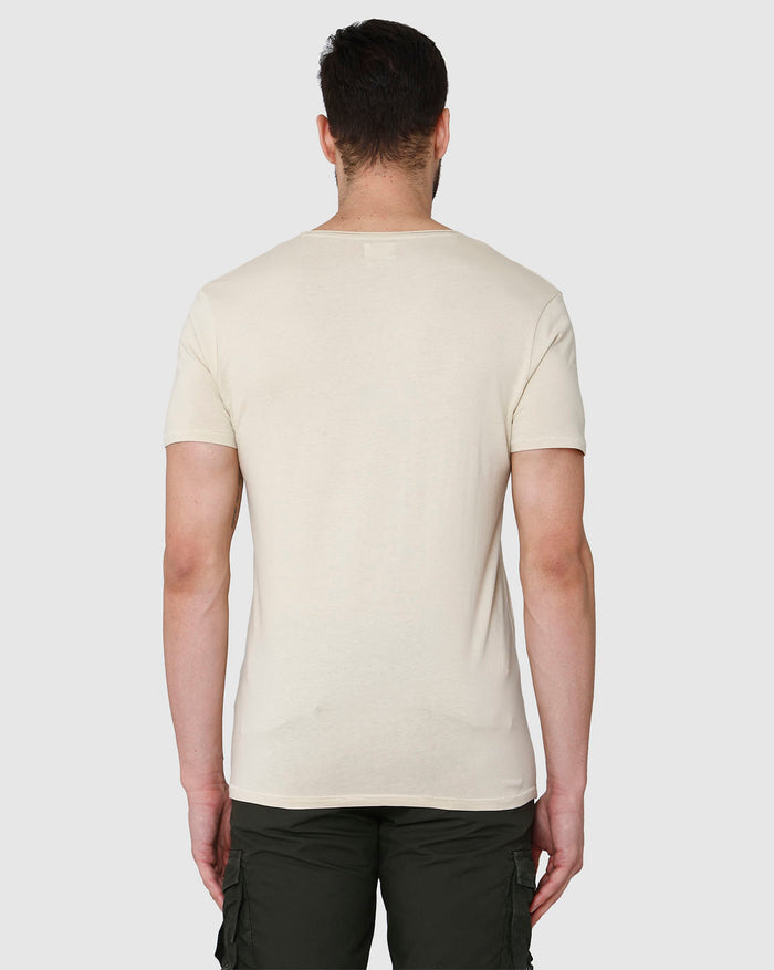 Cream Crew Neck T-Shirt