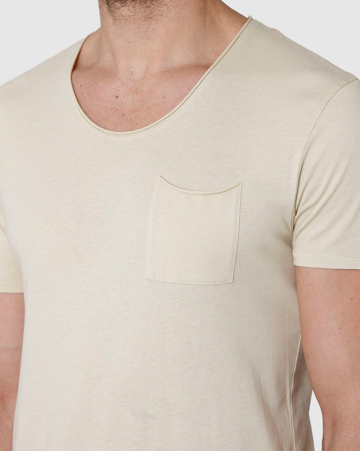 Cream Crew Neck T-Shirt