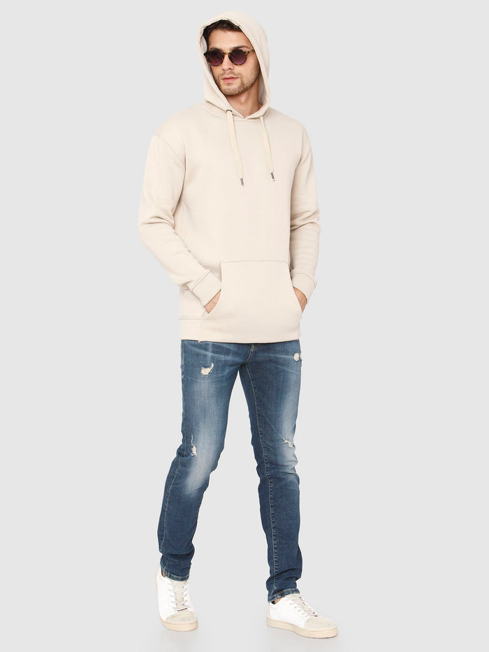 Cream Hooded Sweatshirt