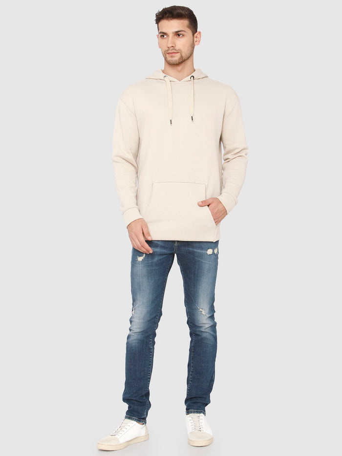 Cream Hooded Sweatshirt