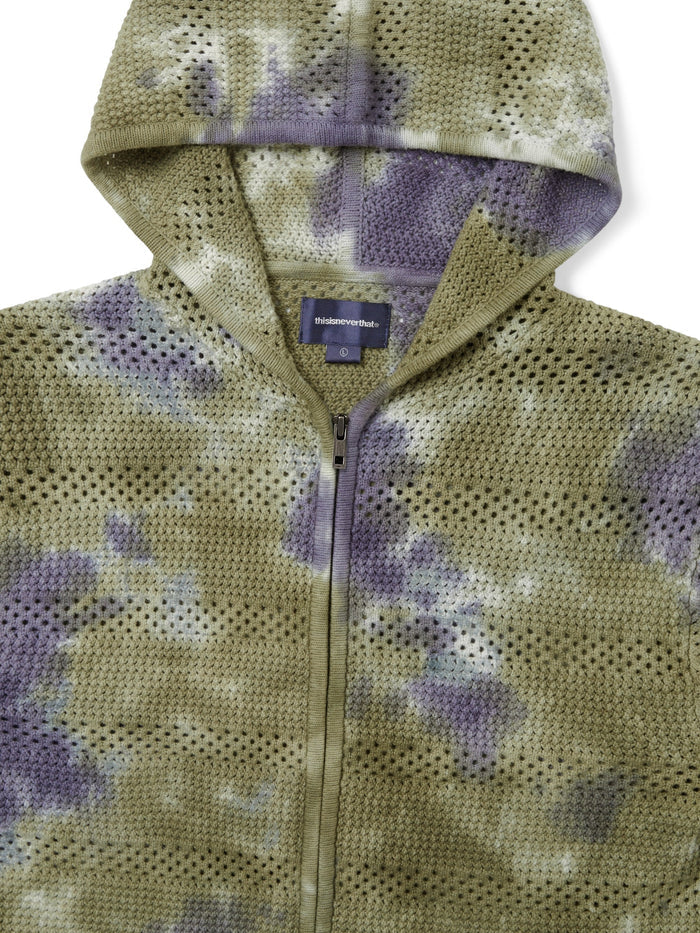 Crochet Knit Zip Hoodie