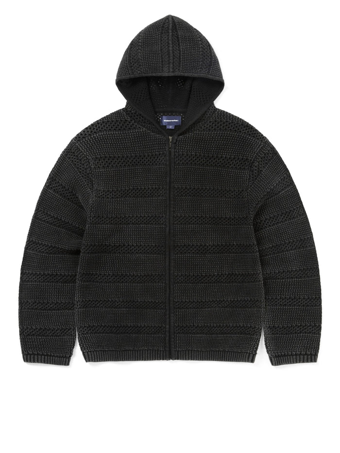 Crochet Knit Zip Hoodie