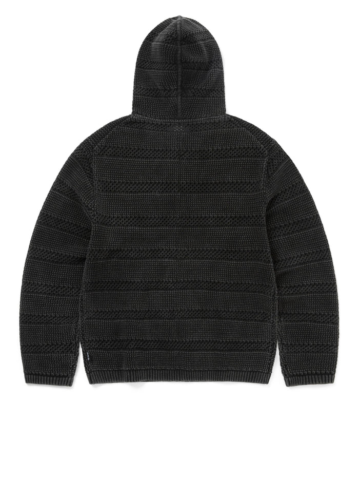 Crochet Knit Zip Hoodie