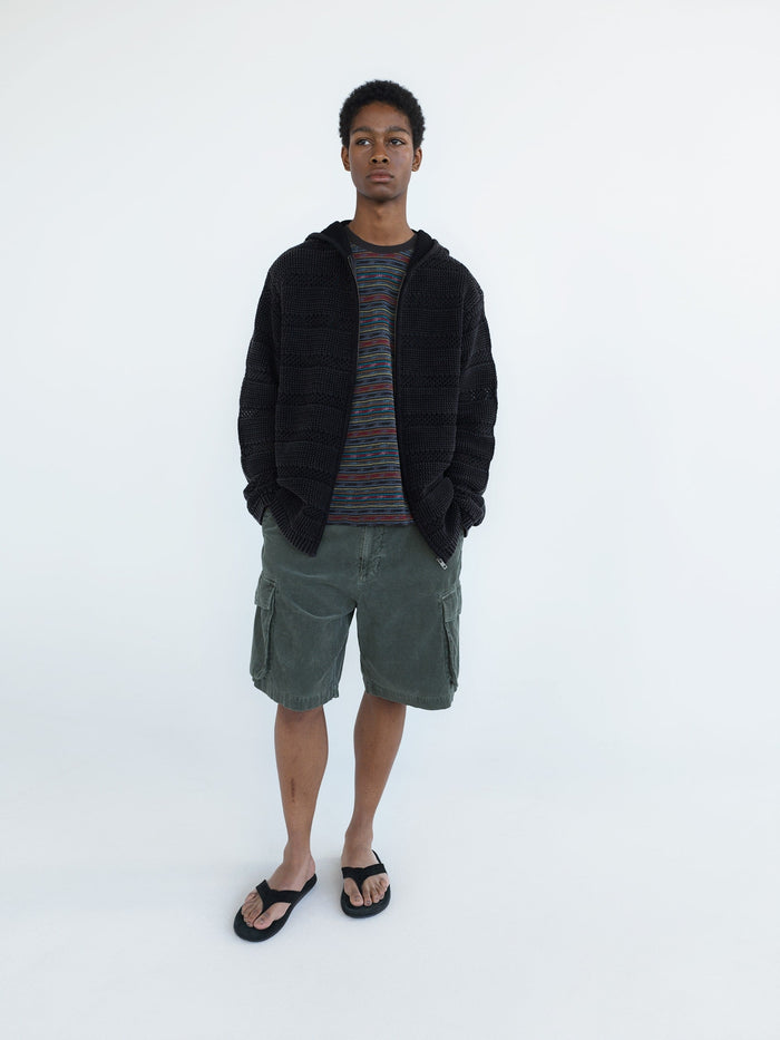 Crochet Knit Zip Hoodie