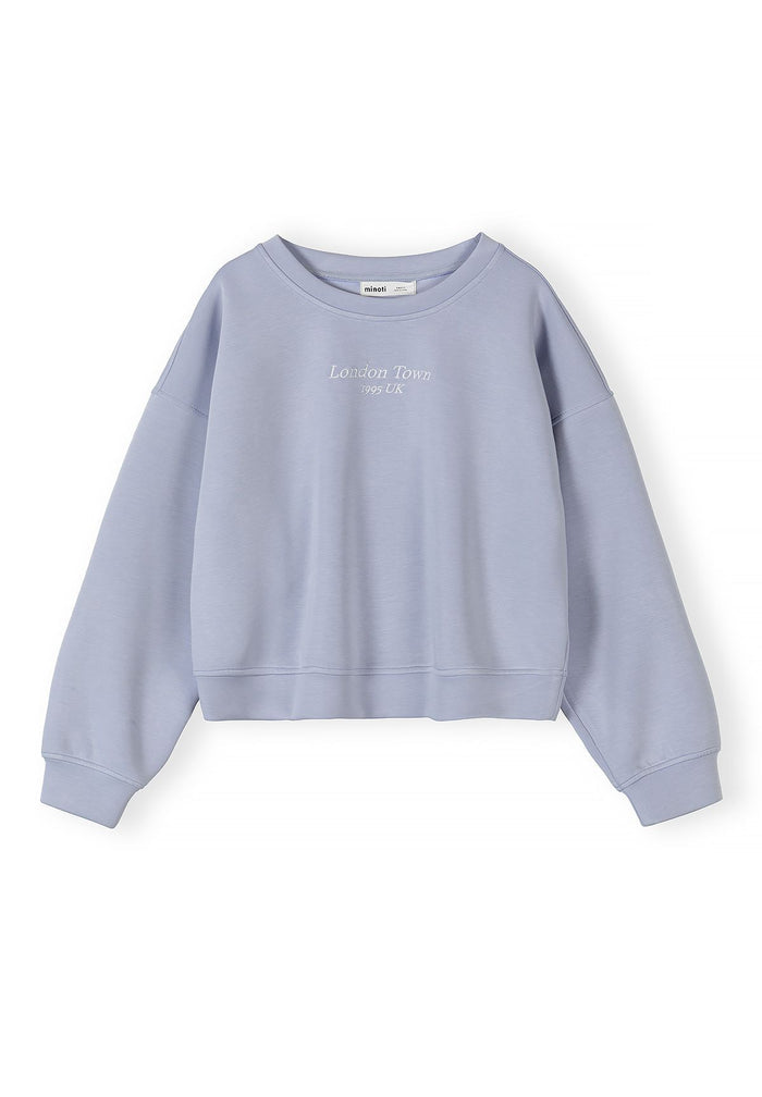 Embroidered Sweatshirt, London Town, Lavender - 1