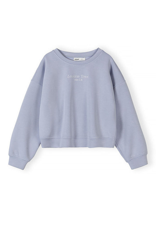 Embroidered Sweatshirt, London Town, Lavender - 1