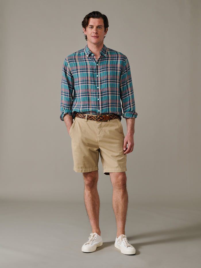 Aubin Green Check Croyland Madras Checked Shirt | Checked Shirt