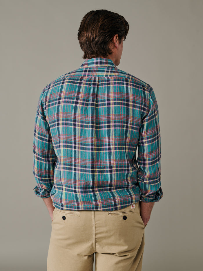Aubin Green Check Croyland Madras Checked Shirt | Checked Shirt