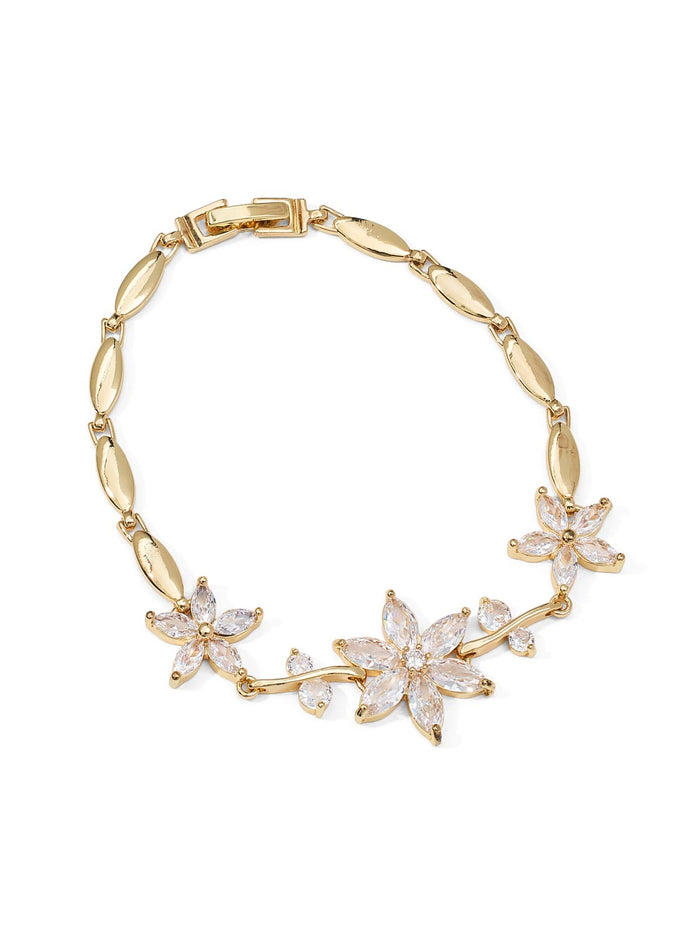 Crystal Flower Chain Bracelet