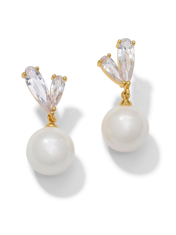 Crystal Heart Drop Earrings