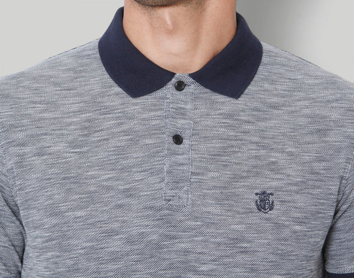Dark Blue Polo Neck T-Shirt
