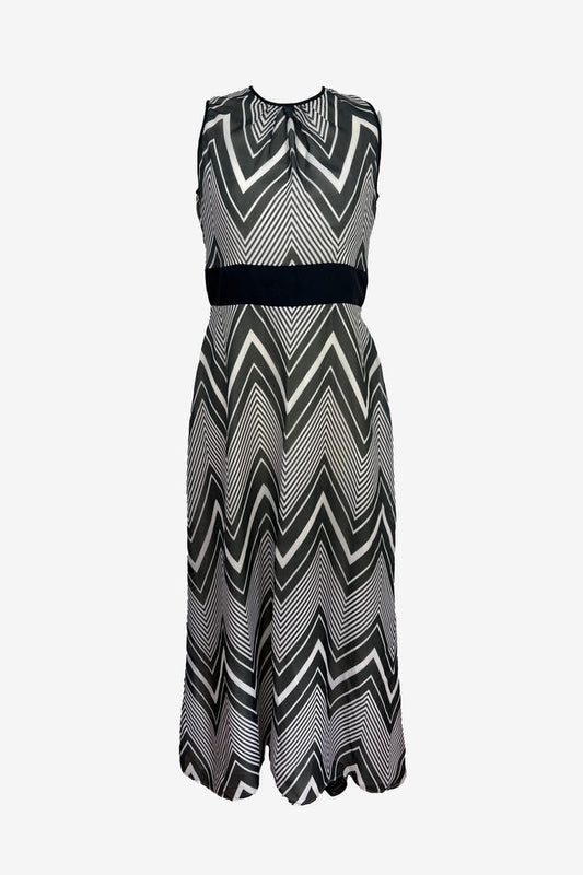 Davinia B&W ZigZag pattern Dress