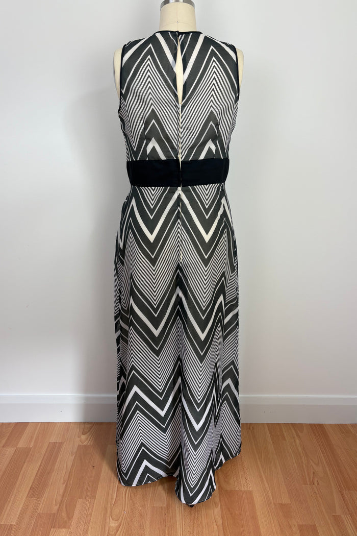Davinia B&W ZigZag pattern Dress