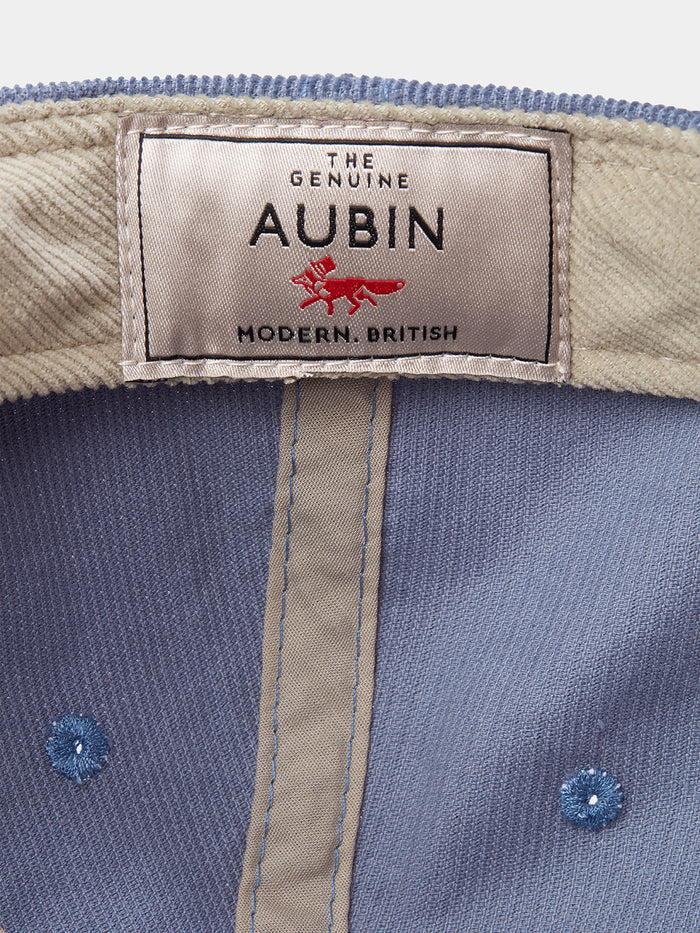 Aubin Washed Blue Dearne Cord Cap | Hats