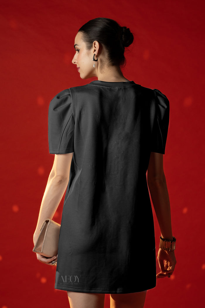 Black embellished dress